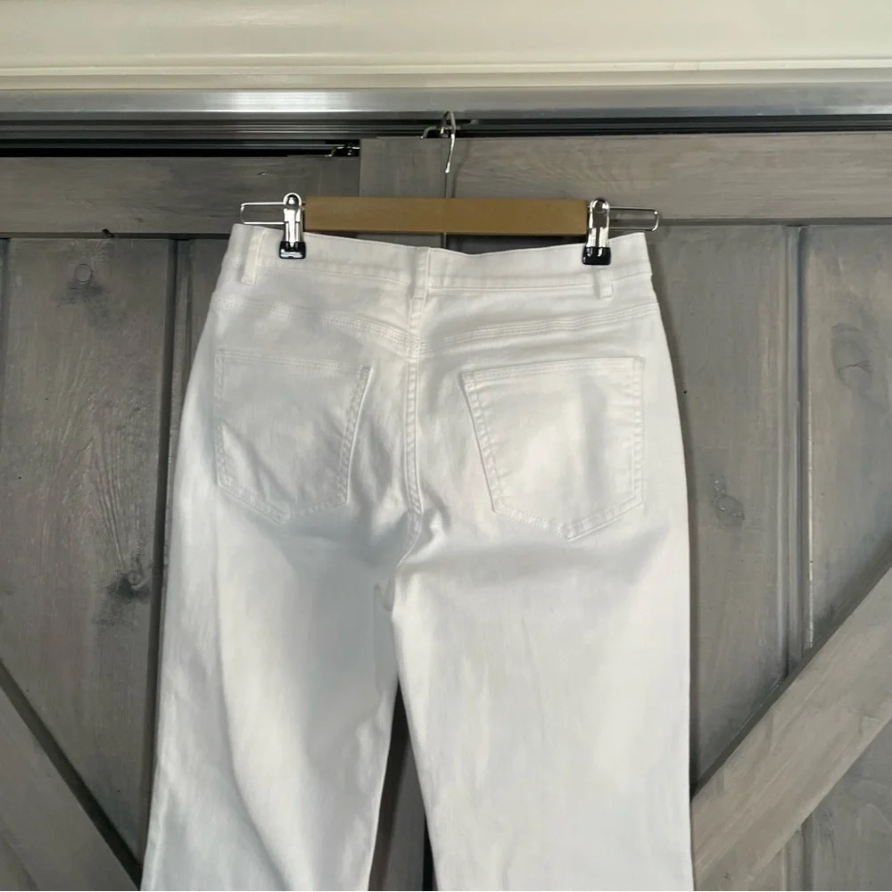 J.McLaughlin Clearwater white‎ jeans size 2 flared front seam detail classy - Picture 9 of 12
